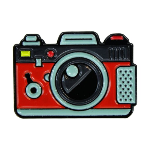 Square Deal Recordings & Supplies Other - Red Camera Enamel Pin - Retro Cute Classic Photography Picture Apparel Gift NWT